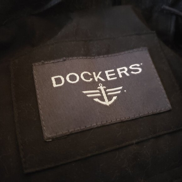 Dockers Wool Blend Car Coat with Scarf (Black, M) NWOT - Picture 3 of 10